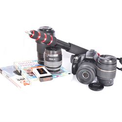 Sony DSLR A290 camera with three Sony le