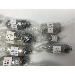 Collection of thermionic radio valves/vacuum tubes, of various makes and models, including PX4, U12, VR65 I0E/II446, PL504, CV1501 etc, approximately 60 as per list, unboxed