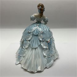 Three Royal Worcester figurines,  The First Quadrille, The Fairest Rose and Queen of Hearts, largest H21cm