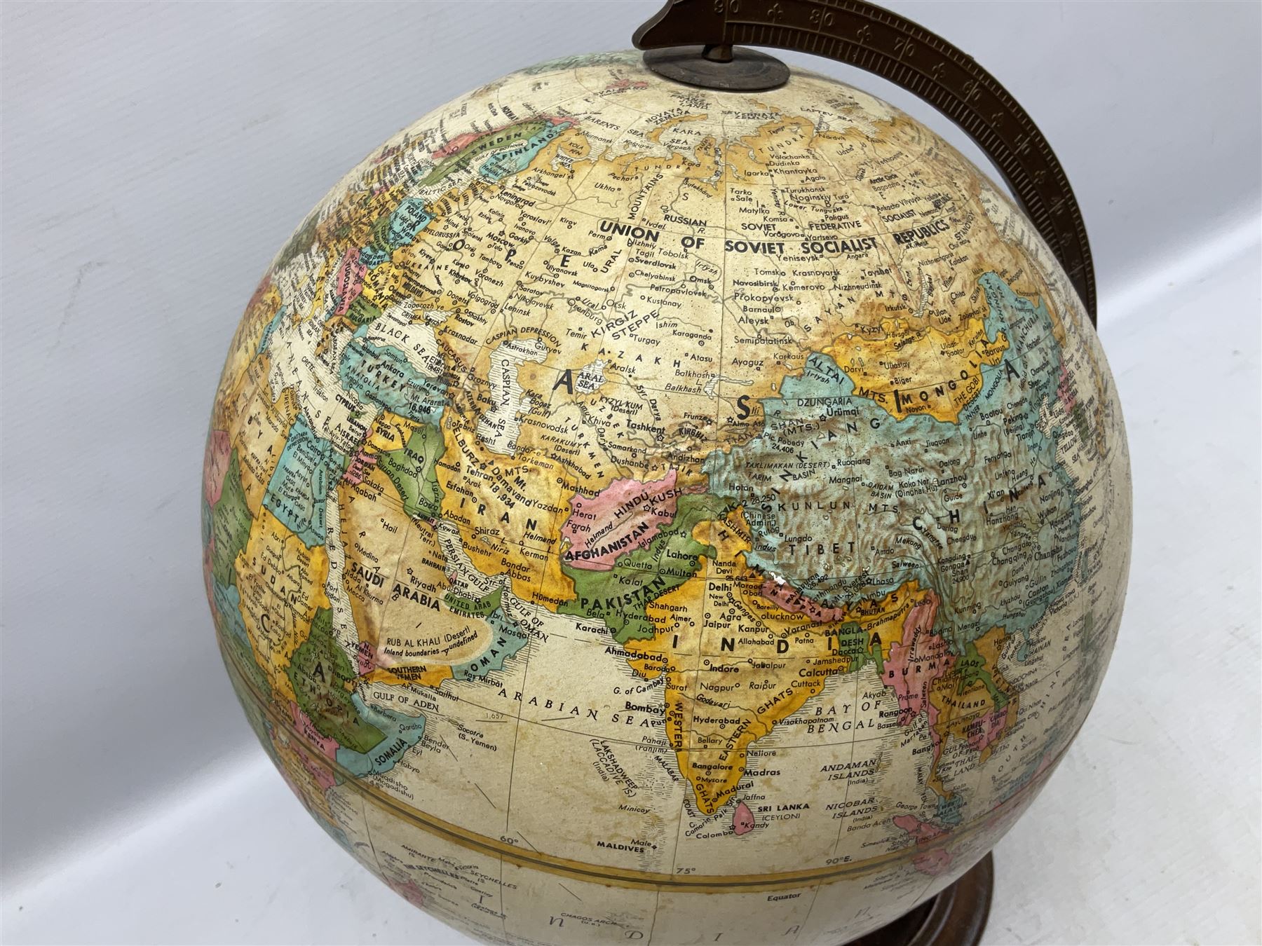 Replogle 12 Inch Diameter Globe, on wood stand, H45cm