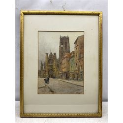 Adam Knight (British 1855-1931): Church of Saint-Jacques - Dieppe, watercolour signed 35cm x 26cm