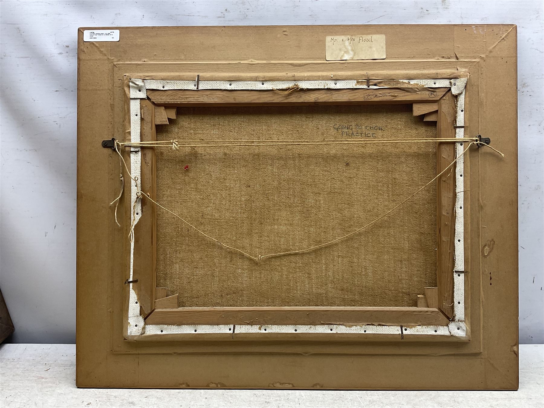 Fred Wilde (Northern British 1910-1986): 'Going to Choir Practice', oil on canvas signed, titled verso 38cm x 49cm 