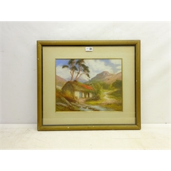  Edward Henry Holder (British 1847-1922): Cottage in the Mountains, pastel signed 29cm x 37cm   