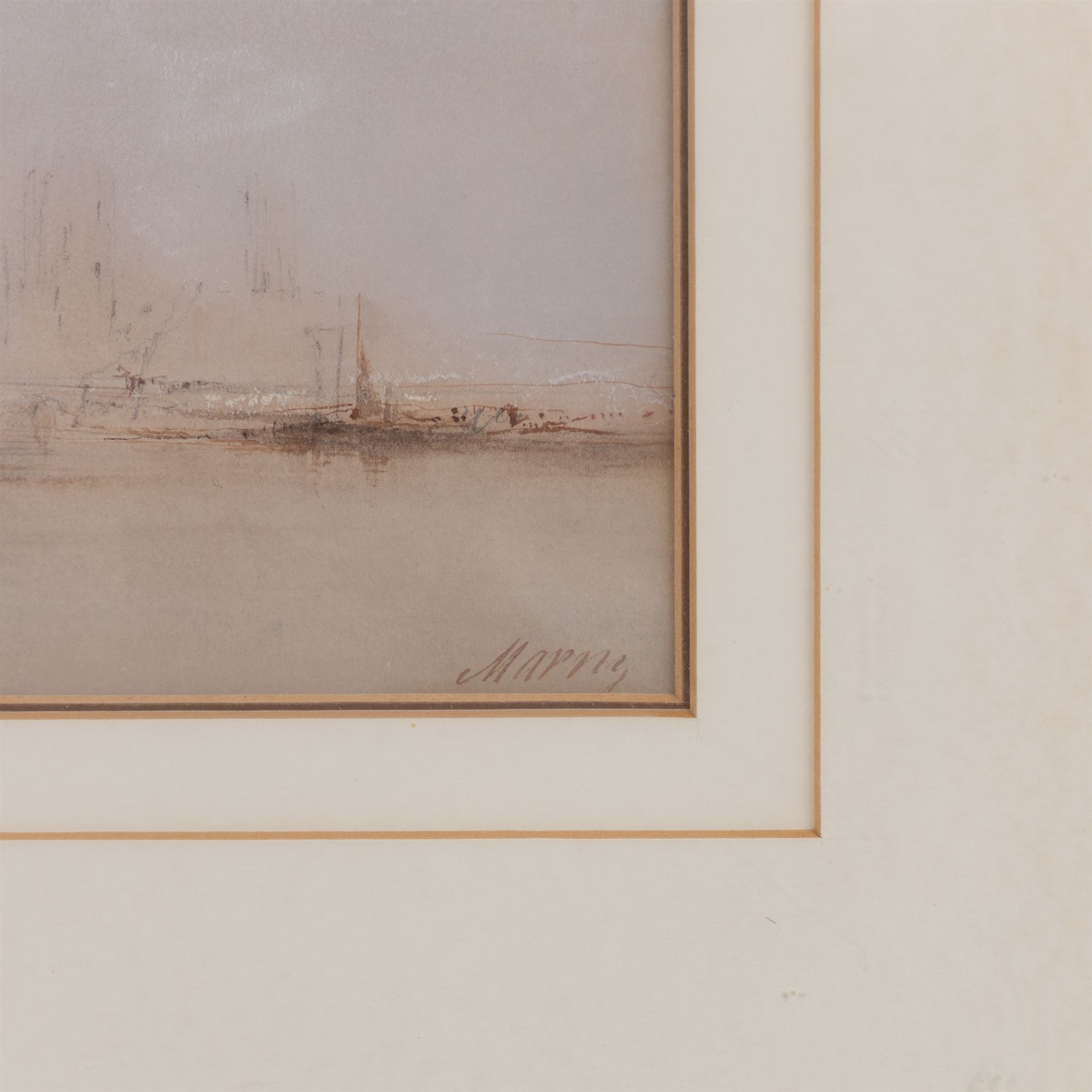 Paul Marny (French/British 1829-1914): Continental Port Scenes, two watercolours signed, max 19cm x 37cm (2)