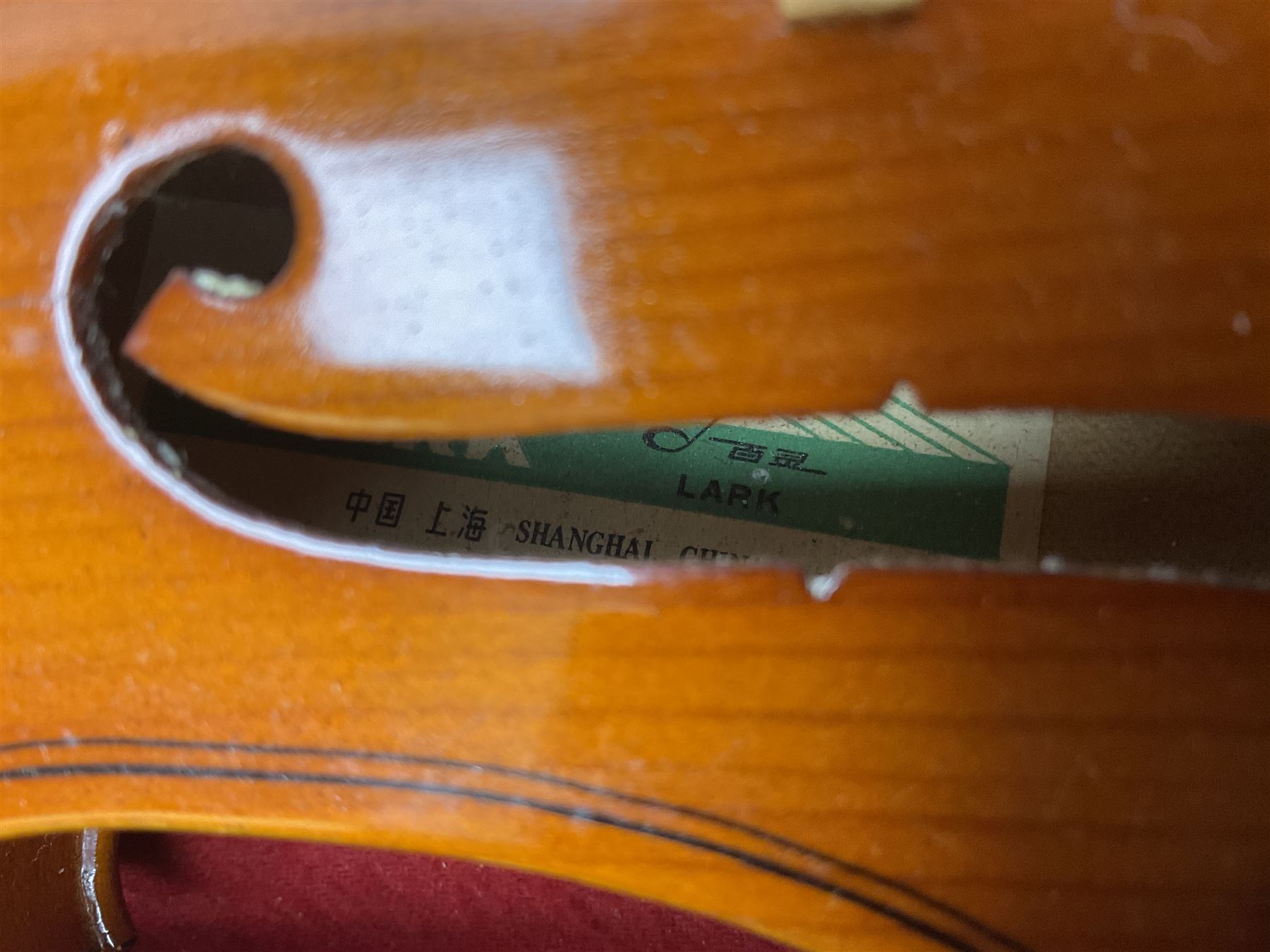 French violin for restoration with 36cm two-piece maple back and ribs and spruce top, bears label 'Lutherie Artistique M. Couturieux'; in wooden case; two modern three-quarter size violins in cases; and five violins for spares or repair