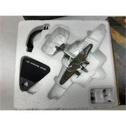 Nineteen Atlas Editions die-cast models of aircraft; to include Douglas Dakota C-47, Forke Wulf, Handley Page Halifax, De Havilland DH-98 Mosquito Mk.IV, etc and two others similar by IXO Models; all boxed (21)

