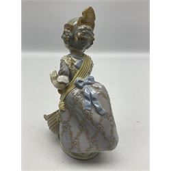 Lladro figure, Miss Valencia, modelled in traditional Valencian dress with basket of oranges, sculpted by Juan Huerta, with original box, no 1422, year issued 1982, year retired 1997, H18cm