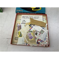 Collection of stamps and coins, to include first day covers, foreign stamps, including Greece, Germany, Canada, Dominica etc