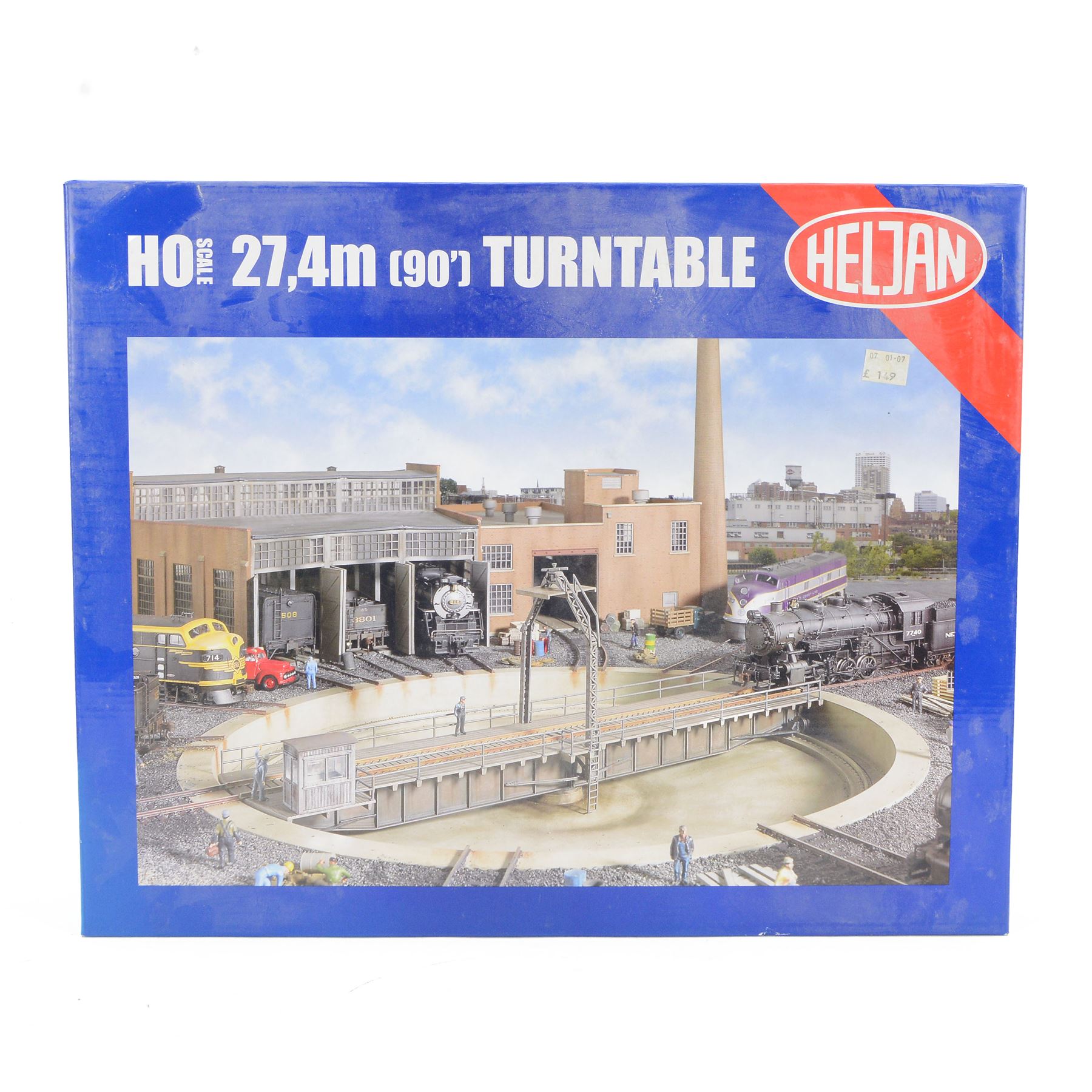 Heljan HO scale 27.4m (90') Turntable model no. 89011, boxed