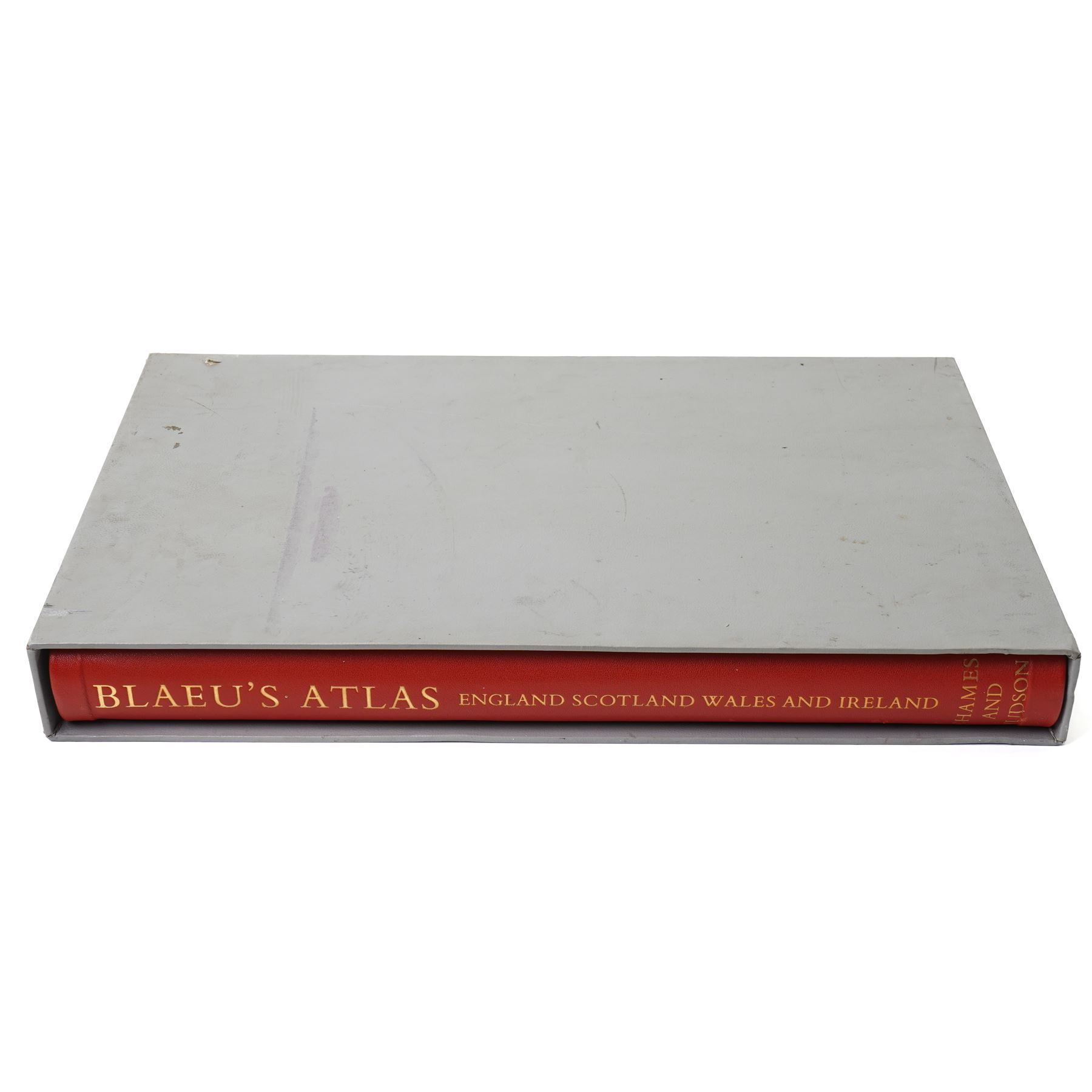 Blaeu's Atlas of England, Scotland, Wales and Ireland - facsimile reprint of Blaeu's maps, limited edition 40/500, published Thames and Hudson, London, half morocco, folio in slip case