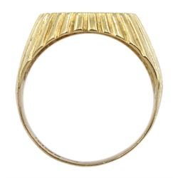 1945 gold Dos Pesos coin, loose mounted in 9ct gold ring, hallmarked