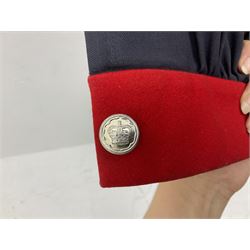 Elizabeth II Yeoman Warders (Beefeater) No.1 Undress blue uniform - comprising tunic bearing label Crown Military Uniforms H.M. Tower of London and bonnet by S. Patey (2) 