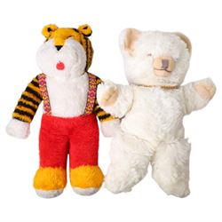 Vintage teddy bears including Care Bear, Dean's Childplay Bear, Chad Valley bear, etc