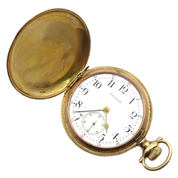  14k gold Waltham Royal Hunter pocket watch circa 1900  