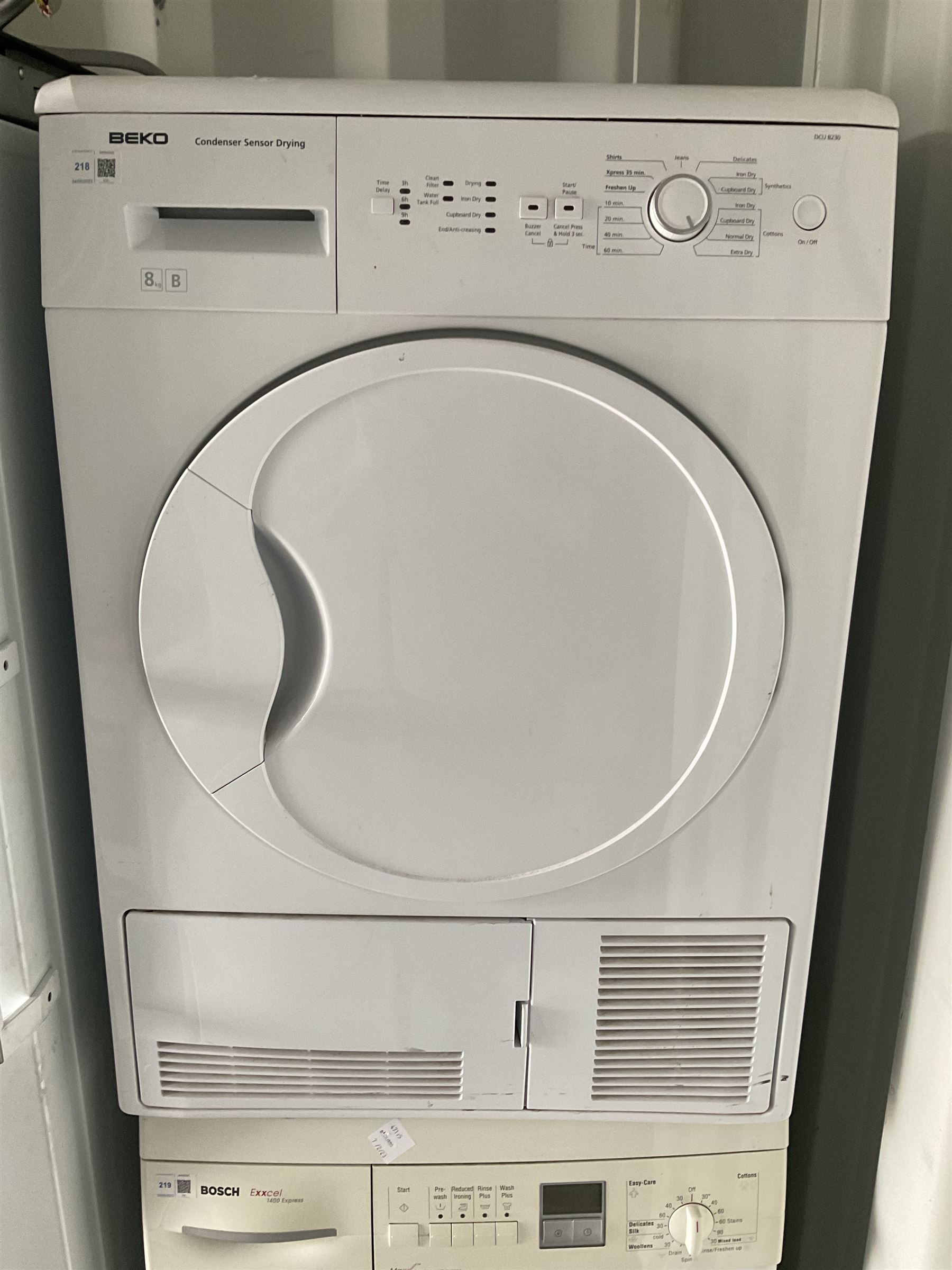Beko DCU 8230 condenser tumble dryer  - THIS LOT IS TO BE COLLECTED BY APPOINTMENT FROM DUGGLEBY STORAGE, GREAT HILL, EASTFIELD, SCARBOROUGH, YO11 3TX