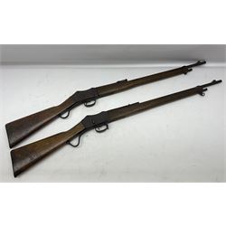 RFD ONLY AS NOT NITRO OR BLACK POWDER PROOFED - two late 19th century Martini Henry .303 carbines in poor condition for spares or repair, no visible numbers (2)