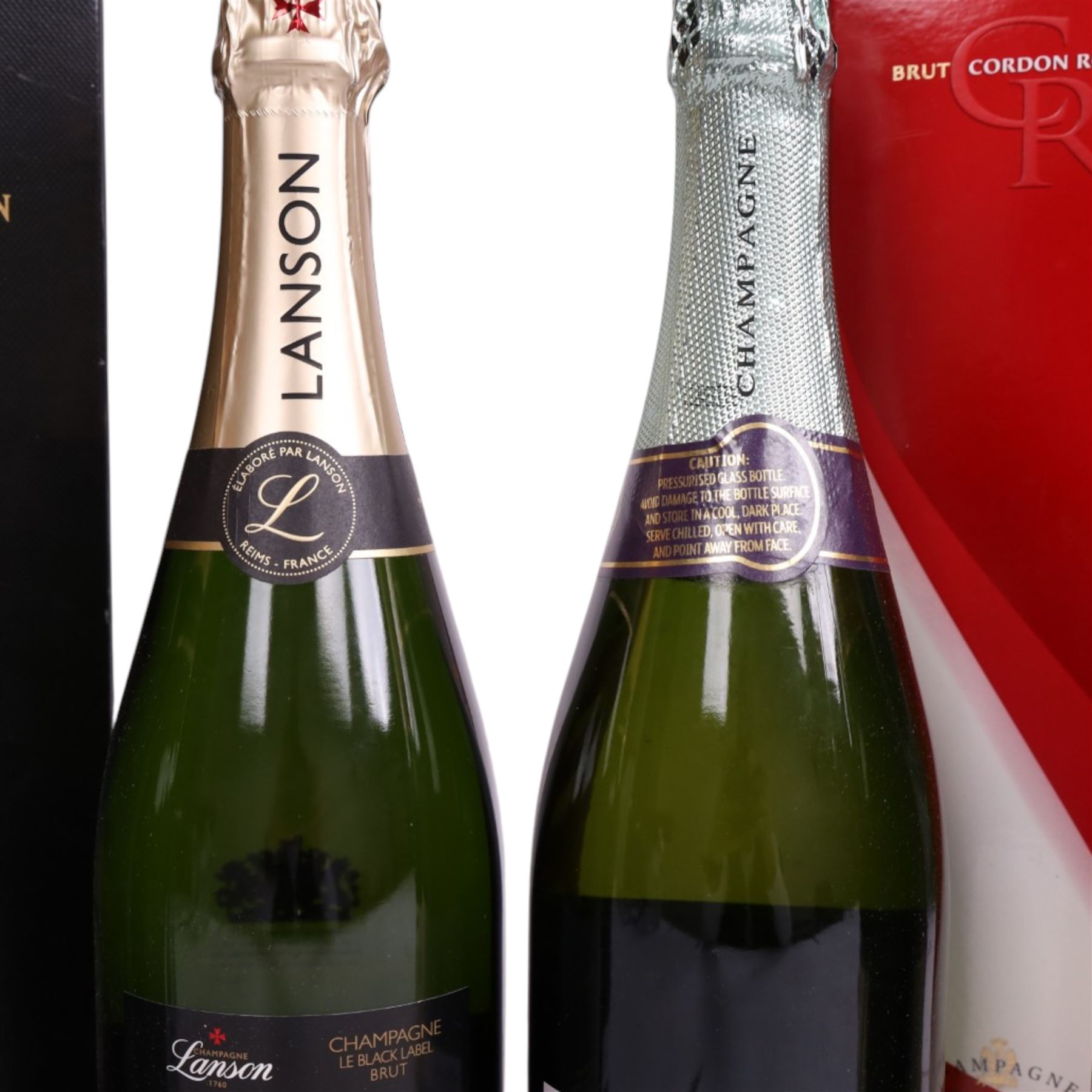 Moet & Chandon 2000 grand vintage champagne, G.H. Mumm brut cordon rouge champagne and two others, various contents and proof