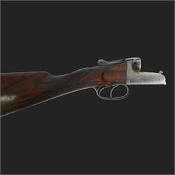 William Cashmore 12 bore, double trigger, boxlock ejector side by side double barrel shotgun with 71cm (28