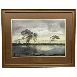 Sam Chadwick (British 1902-1992): 'Appletreewick Yorkshire Dales' and Lake Landscape, near pair watercolours max 41cm x 60cm (2)