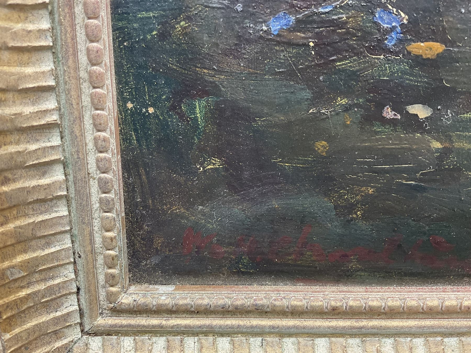 William Henry Charlton (Newcastle 1846-1918): 'Scene near Quimperlé - France', oil on board signed, titled on label with artist's Gosforth address verso 36cm x 44cm