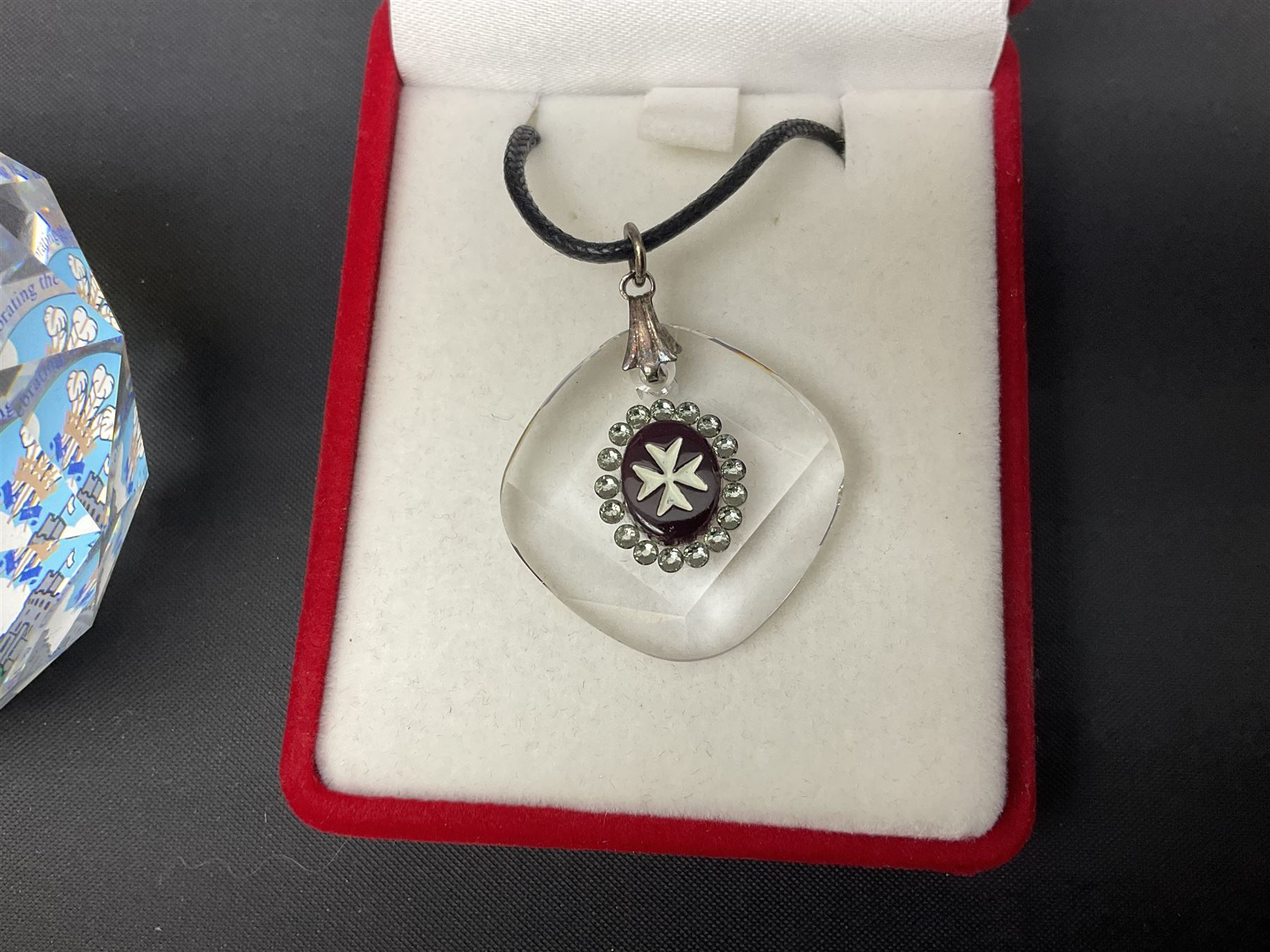 Swarovski Crystal paperweights, to include a globe with dove to the top, pyramid shapes etc, together with a large collection of boxes and stands  