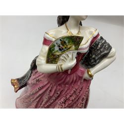 Two Coalport Ladies of Fashion figures, Shirley and Lorraine, both with original box, together with Royal Doulton figure, Carman from Opera Heroins Collection, with certificate of authenticity 