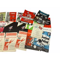 1960s and later football programmes including Leicester City V Tottenham Hotspur May 6th 1961, Leeds United V Liverpool May 1st 1965, Chelsea V Tottenham Hotspur May 20th 1967, Leeds United V Sunderland May 5th 1973 (27)