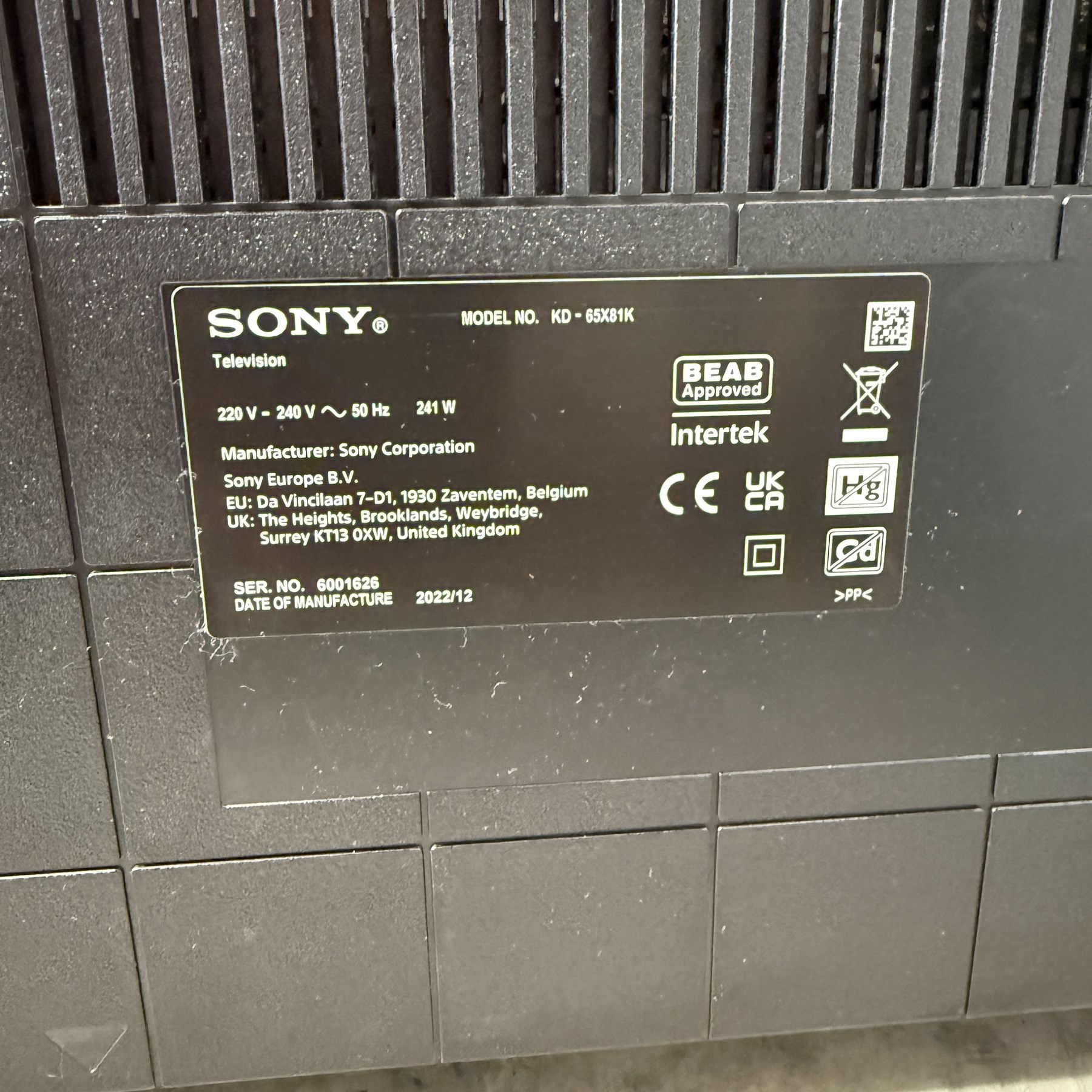 Sony - KD-65X81K 65