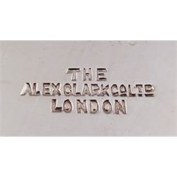 1930's silver tankard, of plain tapering form, with banded base and C scroll handle, hallmarked Alexander Clark & Co Ltd, Birmingham 1937, approximate total weight 14.86 ozt (462.4 grams)