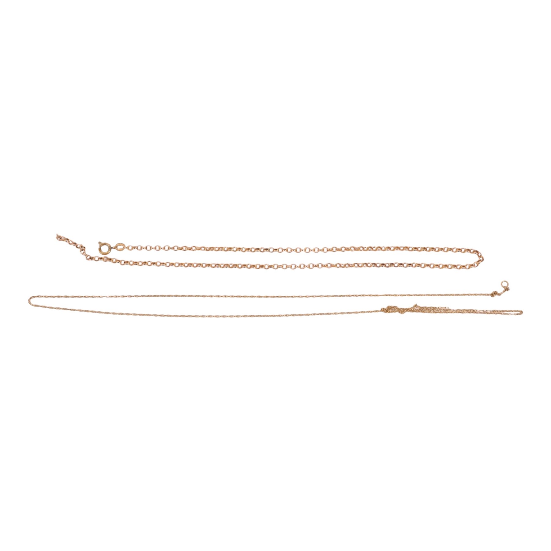 Two 9ct gold chains