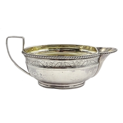  George III silver sauce boat, makers mark rubbed, Sheffield 1805, approx 3oz  