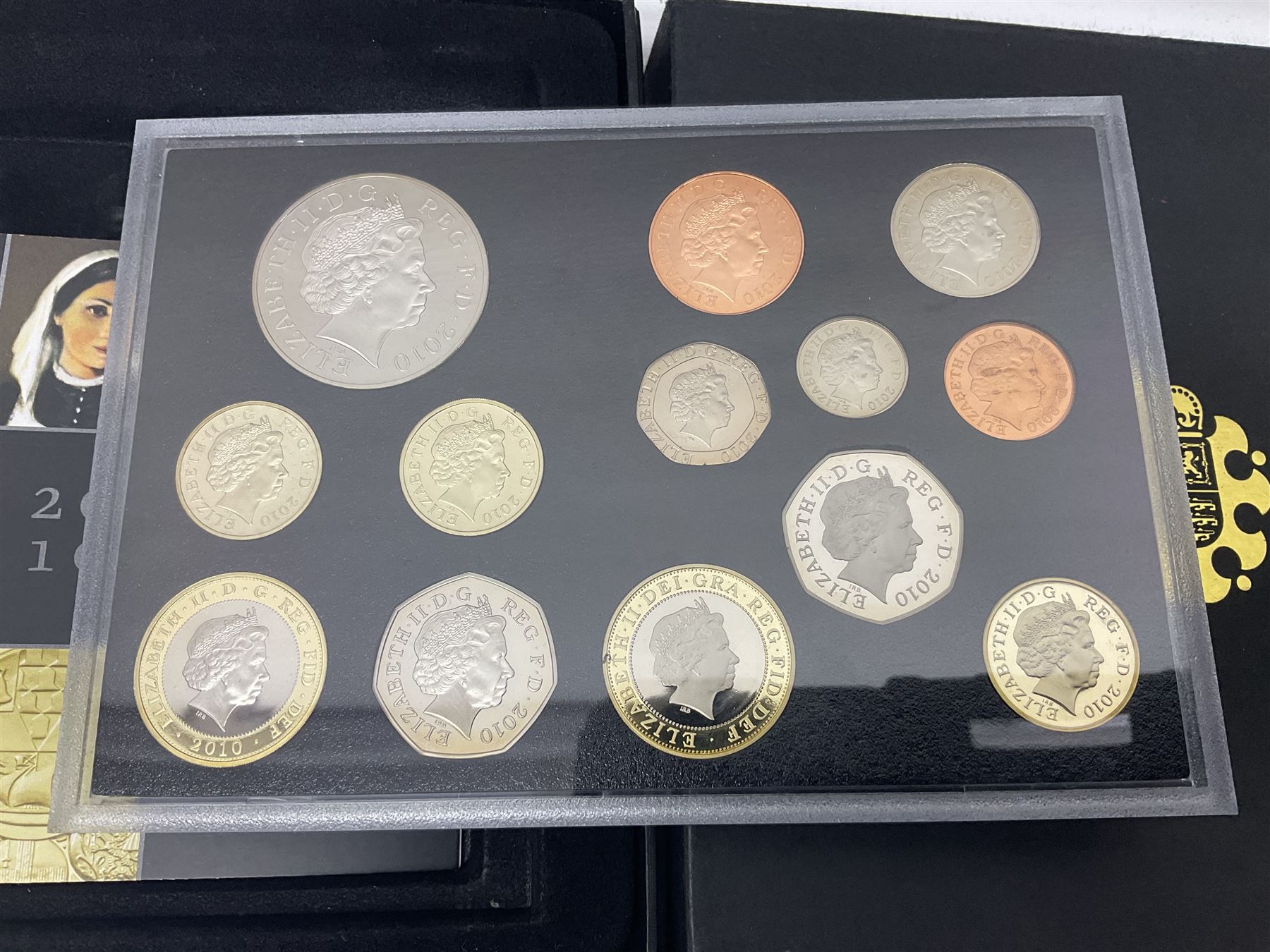 Five The Royal Mint United Kingdom proof coin sets, dated 2006, 2007, 2008, 2010 and 2011, all cased with certificates