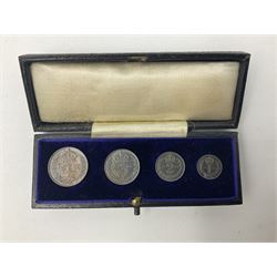 King Edward VII 1906 maundy coin set, cased