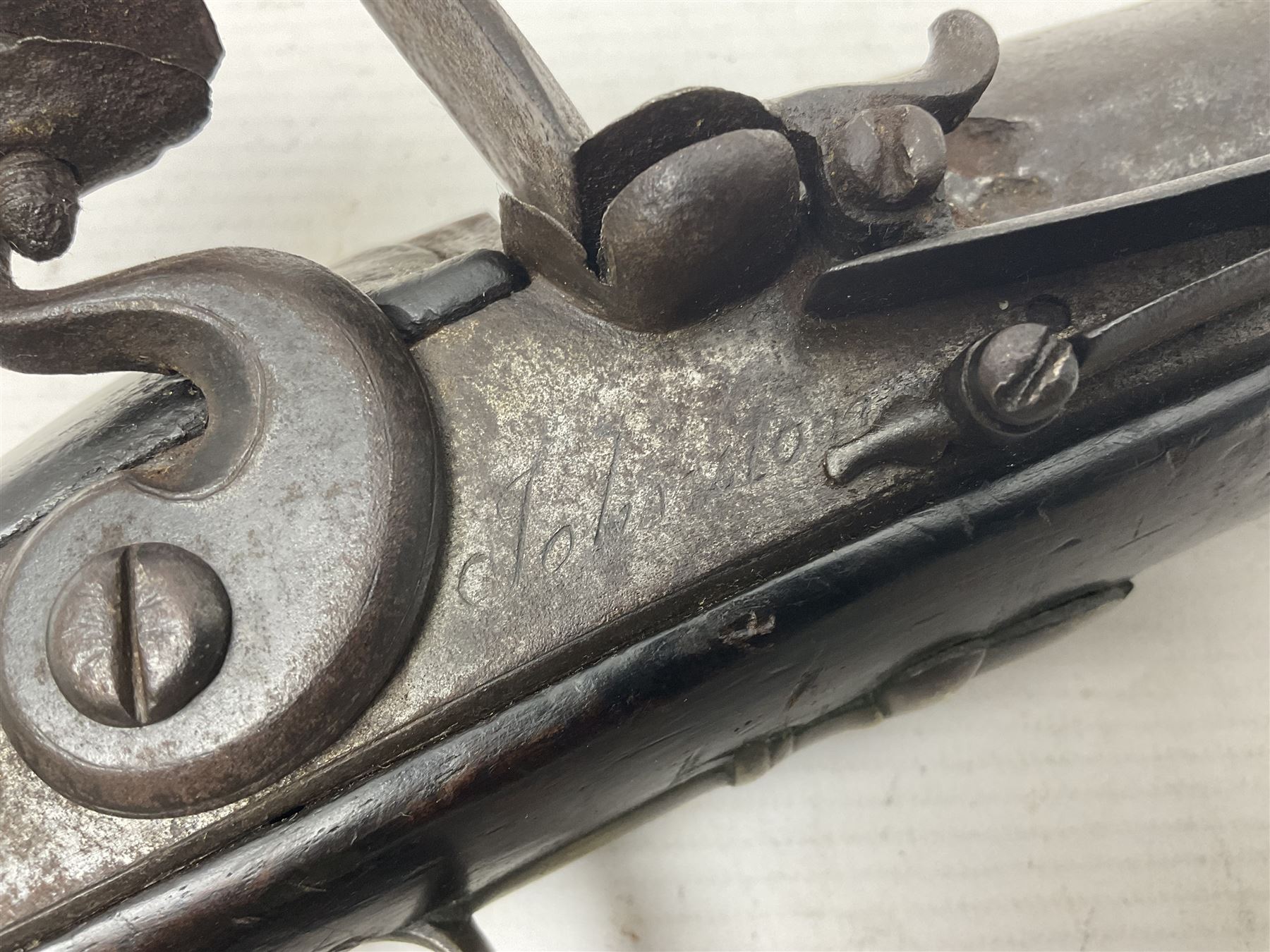 Early 19th century flintlock single barrel sporting gun by Johnston, approximately 14-bore, with 94cm(37
