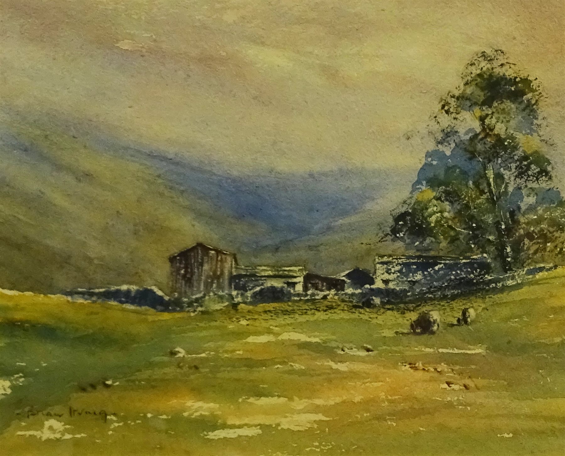 Brian Irving (British 1931-2013): Yorkshire Dales Barns, pair watercolours signed, artist's studio labels verso 16cm x 20cm (2)