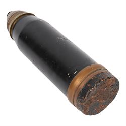 WWI inert artillery shell with fuse cone, H32cm