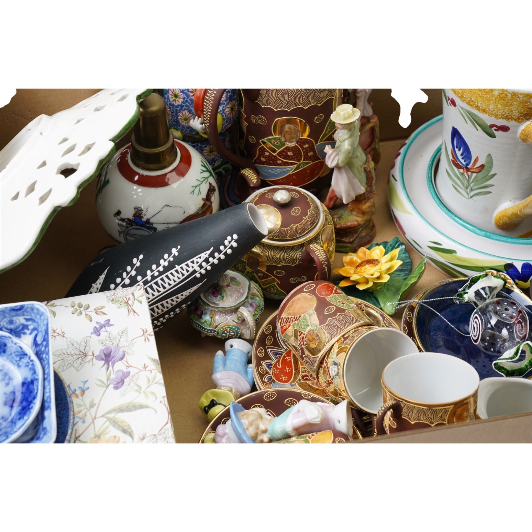 Japanese tea service, Leonardo collection boxed teacup and saucer, Delft style jug etc
