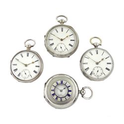 Victorian silver half hunter lever fusee