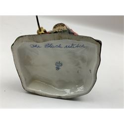 Sitzendorf figure, The Black Watch officer, c1815 standing to attention in full dress with sword, blue factory marks beneath, H28cm