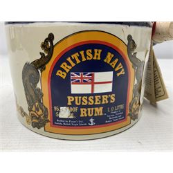 Pussers, British Navy rum, 1 litre, 95.5 proof, in a ceramic flagon