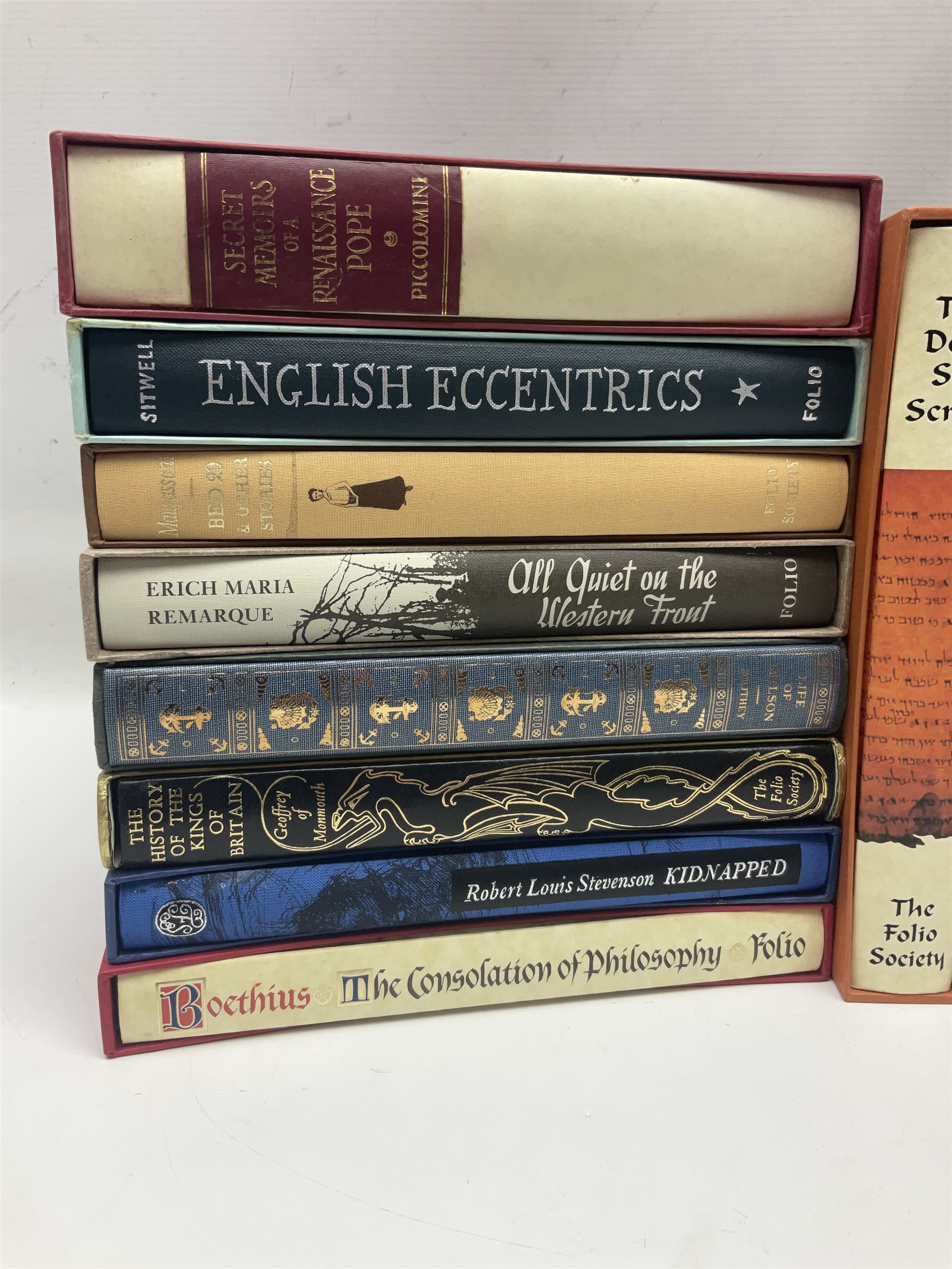 Folio Society - twenty-one volumes including Columbus on Himself, St Joan of Arc, The Devils of Loudun, The Rise and Fall of Athens, etc  