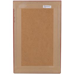 British School (Mid-20th Century): Abstract Shapes, watercolour and pencil on paper, faintly signed with monogram, 29cm x 11cm 