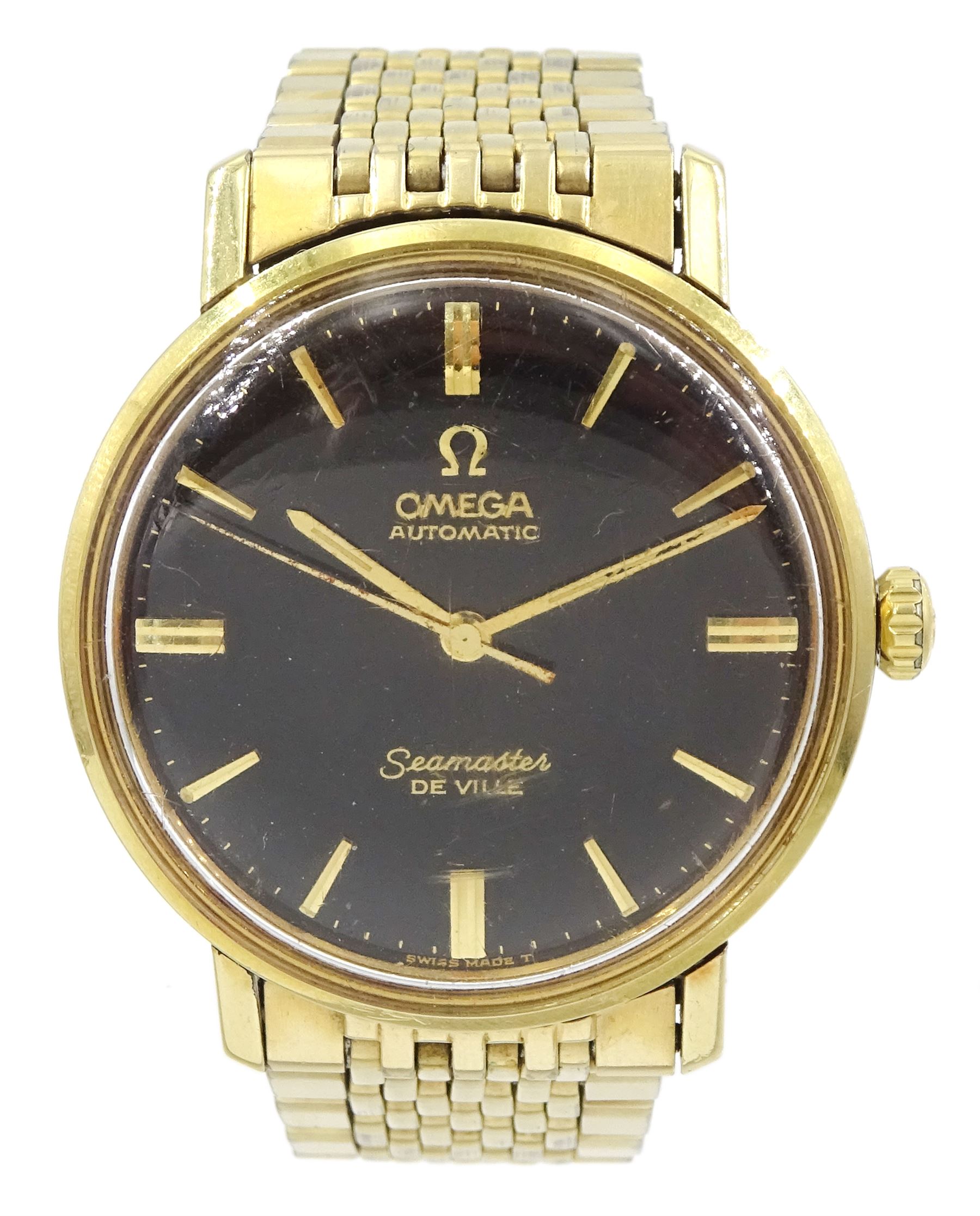 Wristwatch Omega Seamaster Deville Gold Filled Seamaster Deville Omega Seamaster 1960 Gold 1960s Omega Seamaster DeVille  Gold-Plated Chronograph Reference