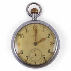 Leonidas military lever pocket watch, back case engraved G.S.T.P U8271