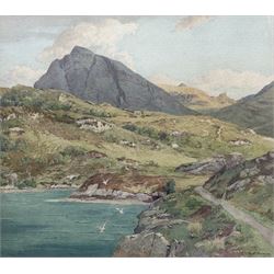 Alexander P Thompson (British 1887-1962): Hills and Loch in Sutherland, watercolour signed 46cm x 51cm 