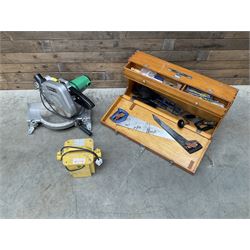 Hitachi C10FA mitre saw including transformer and tool case