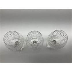 Set of six Waterford Colleen brandy glasses, H13cm