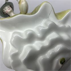 Two Royal Doulton figures, Buttercup HN2309 and Ascot HN2356, together with Capodimonte figure Hussar and His Lady 