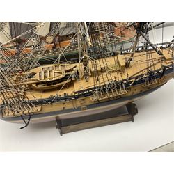 Wooden scale model model of a galleon 'Fragata Siglo XVIII ship, together with three mast scratch built ship and one other, fragata H78cm