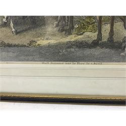 Nicolas-Henri Tardieu (French 1674-1749) after Charles Parrocel (French 1688-1752): 'Hull Summoned by the King 3rd April 1642', engraving with hand colouring pub. T & J Bowles 1728, 37cm x 45.5cm  